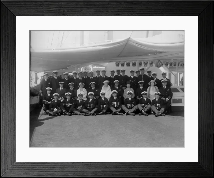 Framed Print : King George V and Queen Mary on board HMY Victoria and Albert, 1933. Creator Framed Print : King George V and Queen Mary on board HMY Victoria and Albert, 1933. Creator