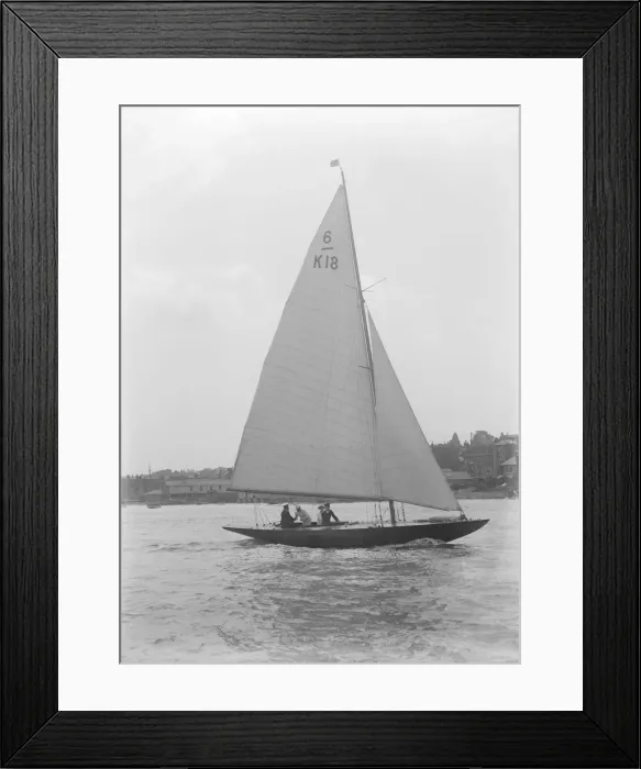 Framed Print : The 6 Metre sailing yacht Jean, 1922. Creator: Kirk & Sons of Cowes Framed Print : The 6 Metre sailing yacht Jean, 1922. Creator: Kirk & Sons of Cowes