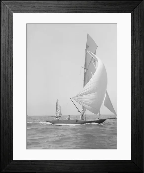 Framed Print : The 8 Metre class Termagent and Endrick, 1911. Creator: Kirk & Sons of Cowes Framed Print : The 8 Metre class Termagent and Endrick, 1911. Creator: Kirk & Sons of Cowes