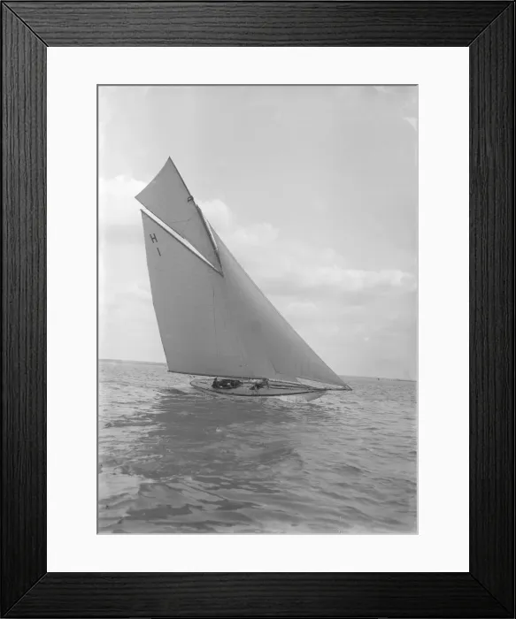 Framed Print : The 8 Metre yacht Norman (H1) sailing close-hauled, 1911. Creator: Kirk & Sons of Cowes Framed Print : The 8 Metre yacht Norman (H1) sailing close-hauled, 1911. Creator: Kirk & Sons of Cowes