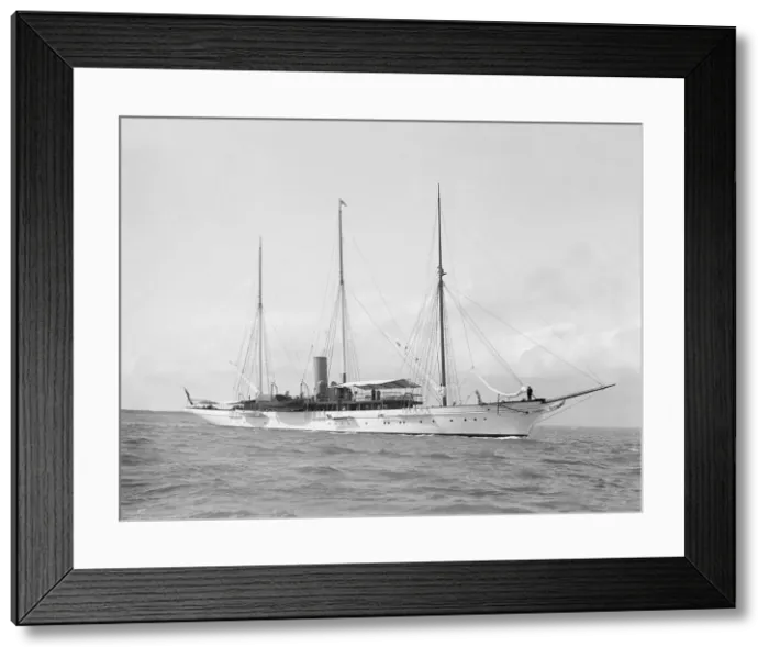 Framed Print : The steam yacht Clementina, 1914. Creator: Kirk & Sons of Cowes Framed Print : The steam yacht Clementina, 1914. Creator: Kirk & Sons of Cowes