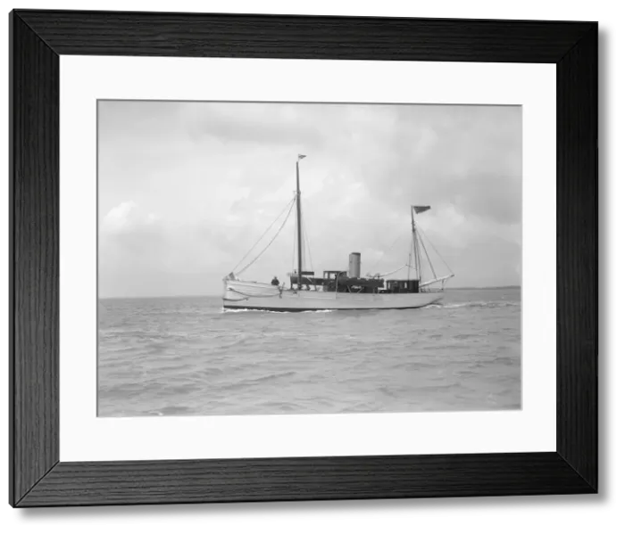Framed Print : The steam yacht Gamecock, 1912. Creator: Kirk & Sons of Cowes Framed Print : The steam yacht Gamecock, 1912. Creator: Kirk & Sons of Cowes