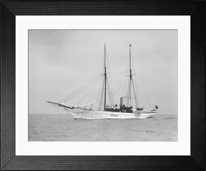 Framed Print : The steam yacht Priscilla under way, 1913. Creator: Kirk & Sons of Cowes Framed Print : The steam yacht Priscilla under way, 1913. Creator: Kirk & Sons of Cowes
