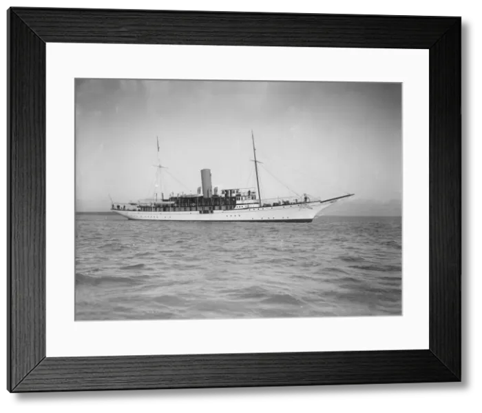 Framed Print : The steam yacht Marynthea, 1911. Creator: Kirk & Sons of Cowes Framed Print : The steam yacht Marynthea, 1911. Creator: Kirk & Sons of Cowes