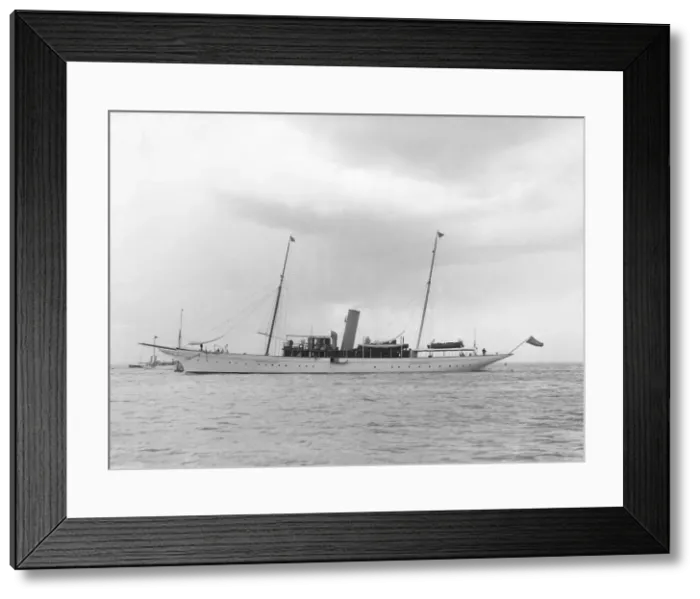 Framed Print : The steam yacht Sabrina, 1914. Creator: Kirk & Sons of Cowes Framed Print : The steam yacht Sabrina, 1914. Creator: Kirk & Sons of Cowes