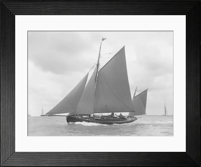Framed Print : The yawl Moosk under way, 1912. Creator: Kirk & Sons of Cowes Framed Print : The yawl Moosk under way, 1912. Creator: Kirk & Sons of Cowes