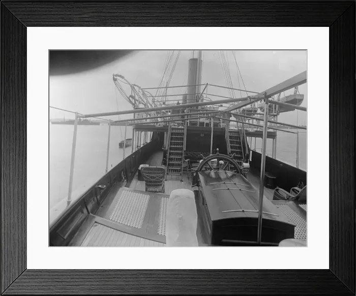Framed Print : Lower deck on Venetia, 1920. Creator: Kirk & Sons of Cowes Framed Print : Lower deck on Venetia, 1920. Creator: Kirk & Sons of Cowes