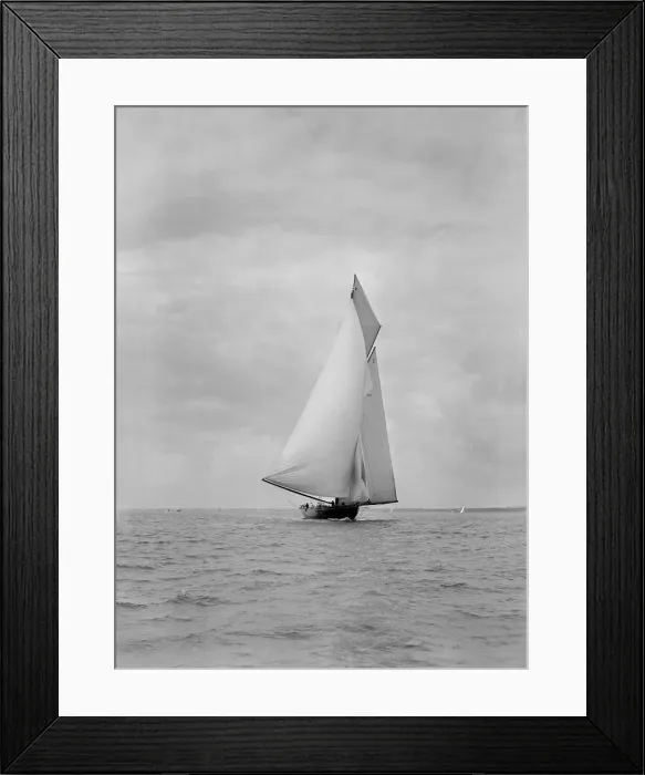 Framed Print : The cutter racing yacht Terpsichore running downwind, 1922. Creator: Kirk & Sons of Cowes Framed Print : The cutter racing yacht Terpsichore running downwind, 1922. Creator: Kirk & Sons of Cowes