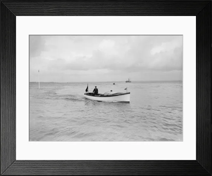 Framed Print : The Royal Thames Yacht Clubs motor launch Salee Rover, 1912 Framed Print : The Royal Thames Yacht Clubs motor launch Salee Rover, 1912