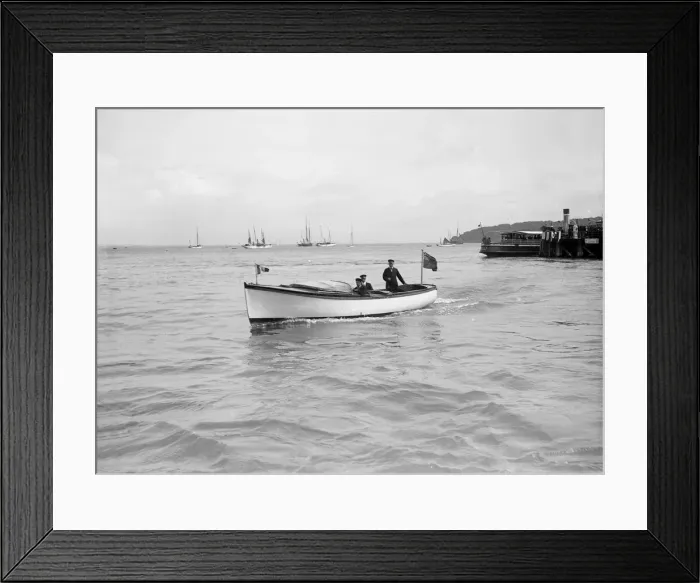 Framed Print : The Royal Thames Yacht Clubs motor launch Salee Rover, 1912 Framed Print : The Royal Thames Yacht Clubs motor launch Salee Rover, 1912