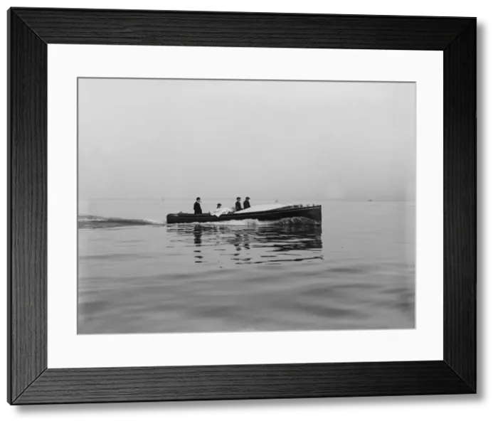 Framed Print : Admiralty motor launch under way, 1914. Creator: Kirk & Sons of Cowes Framed Print : Admiralty motor launch under way, 1914. Creator: Kirk & Sons of Cowes