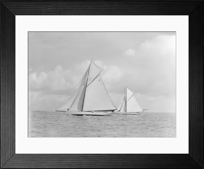Framed Print : The 15 Metre sailng yachts Thanet and Cestrian race close-hauled, 1922. Creator Framed Print : The 15 Metre sailng yachts Thanet and Cestrian race close-hauled, 1922. Creator
