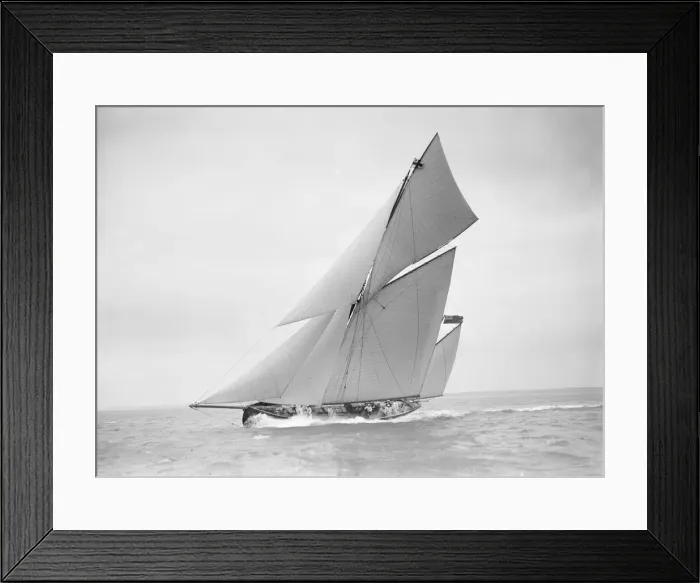 Framed Print : The yawl Joyce sailing in good wind, 1911. Creator: Kirk & Sons of Cowes Framed Print : The yawl Joyce sailing in good wind, 1911. Creator: Kirk & Sons of Cowes