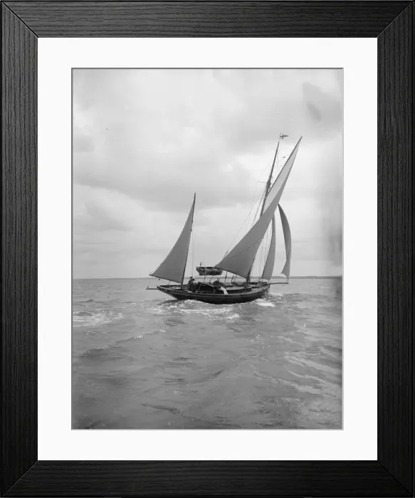 Framed Print : The yawl Moosk under way, 1912. Creator: Kirk & Sons of Cowes Framed Print : The yawl Moosk under way, 1912. Creator: Kirk & Sons of Cowes