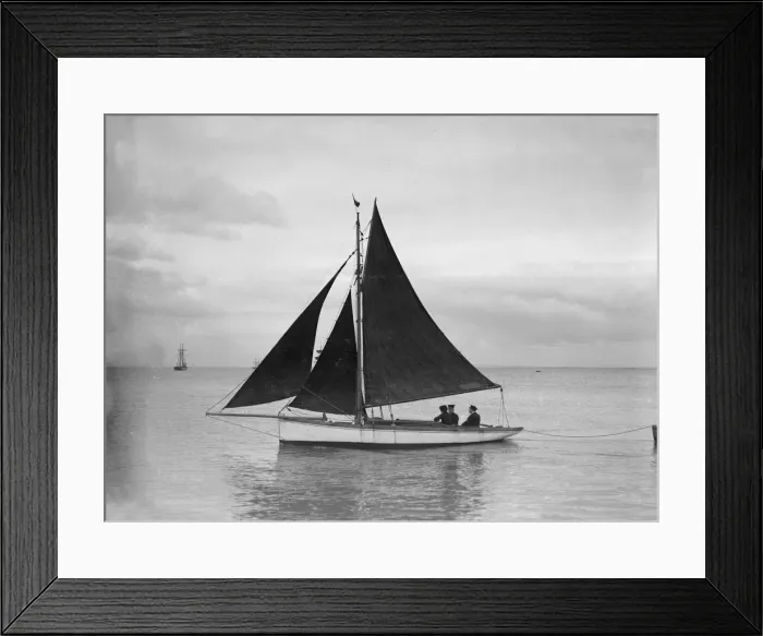Framed Print : Small cutter sailing, 1912. Creator: Kirk & Sons of Cowes Framed Print : Small cutter sailing, 1912. Creator: Kirk & Sons of Cowes
