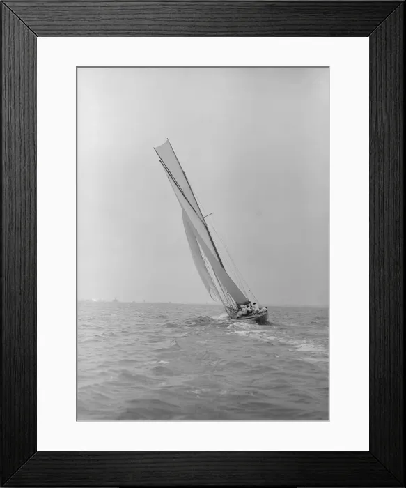 Framed Print : The 10 Metre class Eleda (F6) sailing close-hauled, 1913. Creator: Kirk & Sons of Cowes Framed Print : The 10 Metre class Eleda (F6) sailing close-hauled, 1913. Creator: Kirk & Sons of Cowes