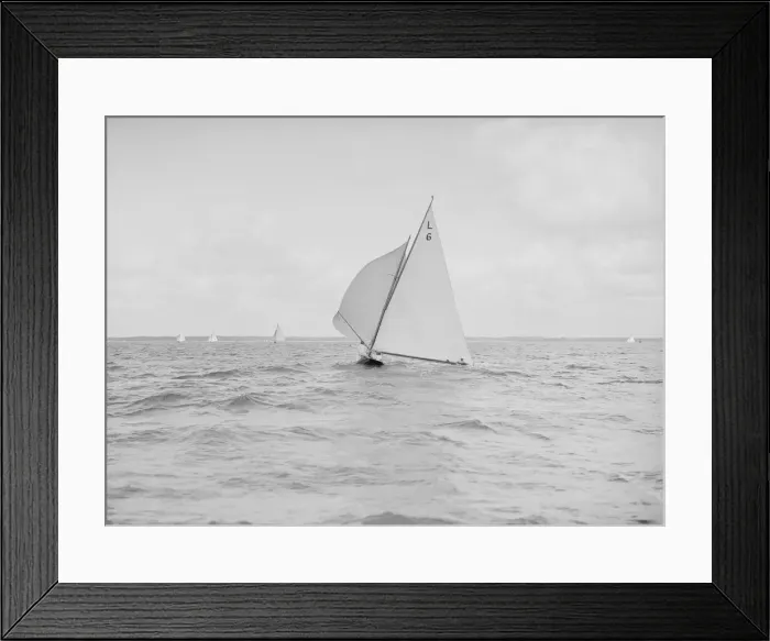Framed Print : The 6 Metre Class The Whim running downwind, 1912 Framed Print : The 6 Metre Class The Whim running downwind, 1912