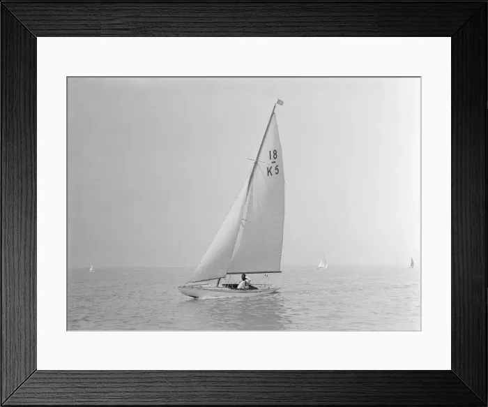 Framed Print : The 18-foot keelboat Vanity (K5), 1922. Creator: Kirk & Sons of Cowes Framed Print : The 18-foot keelboat Vanity (K5), 1922. Creator: Kirk & Sons of Cowes
