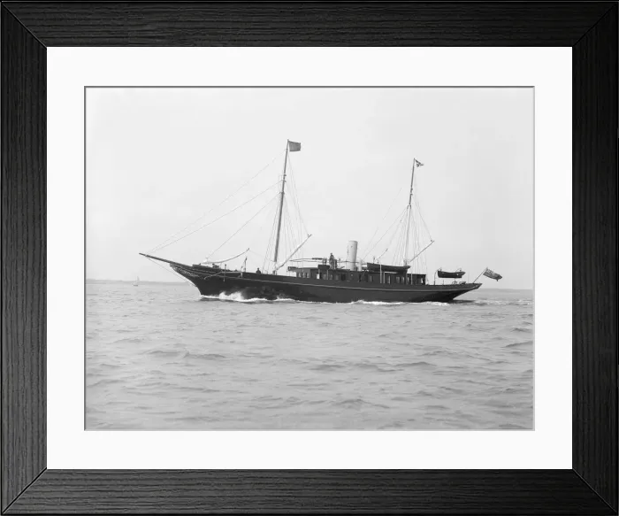 Framed Print : The steam yacht Dotterel, 1914. Creator: Kirk & Sons of Cowes Framed Print : The steam yacht Dotterel, 1914. Creator: Kirk & Sons of Cowes