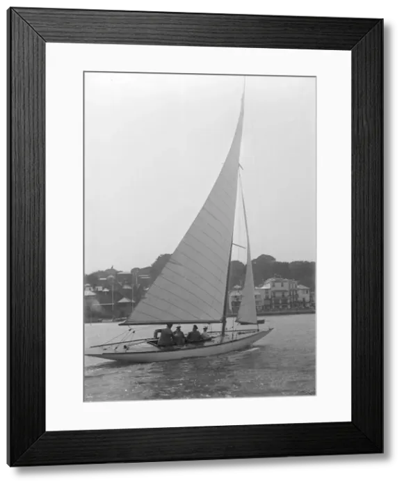 Framed Print : The 6 Metre class sailing yacht Jean, 1922. Creator: Kirk & Sons of Cowes Framed Print : The 6 Metre class sailing yacht Jean, 1922. Creator: Kirk & Sons of Cowes