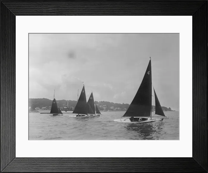 Framed Print : Group of racing Redwing keelboats, 1922. Creator: Kirk & Sons of Cowes Framed Print : Group of racing Redwing keelboats, 1922. Creator: Kirk & Sons of Cowes