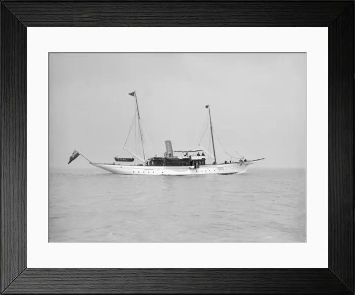 Framed Print : The steam yacht Westoe, 1911. Creator: Kirk & Sons of Cowes Framed Print : The steam yacht Westoe, 1911. Creator: Kirk & Sons of Cowes