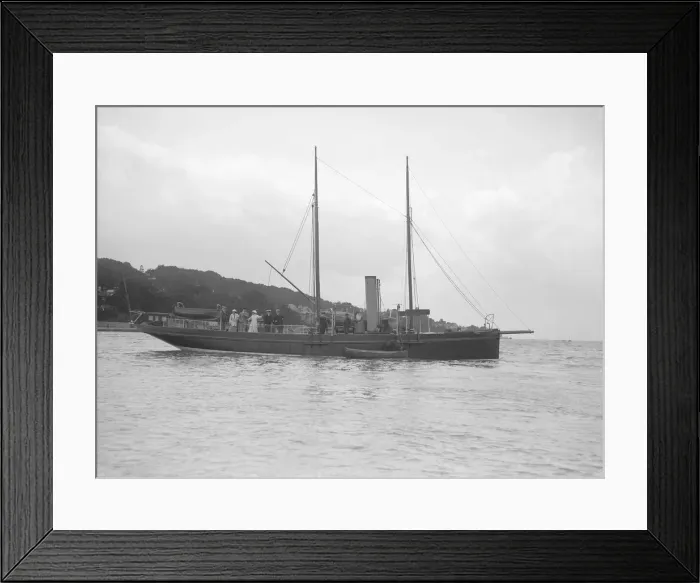 Framed Print : The steam yacht Harbinger, 1912. Creator: Kirk & Sons of Cowes Framed Print : The steam yacht Harbinger, 1912. Creator: Kirk & Sons of Cowes