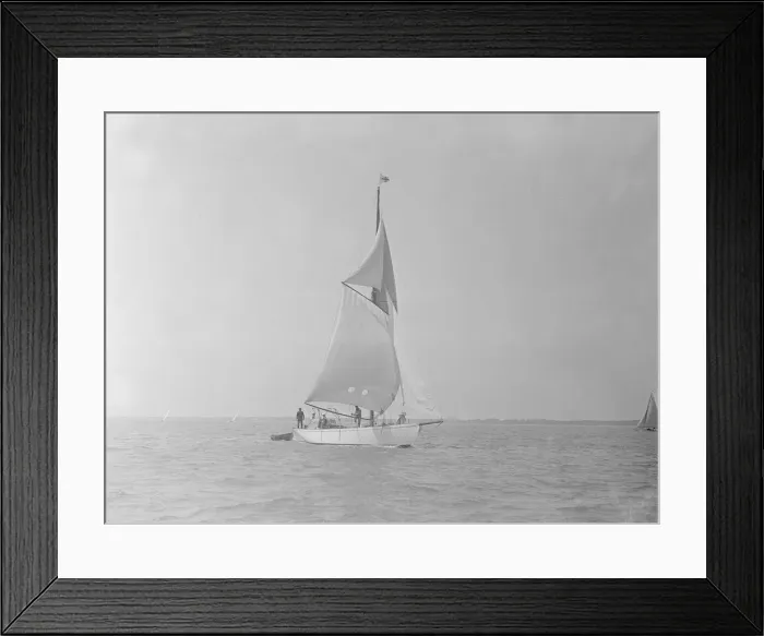 Framed Print : The cutter Mavourneen running downwind, 1922. Creator: Kirk & Sons of Cowes Framed Print : The cutter Mavourneen running downwind, 1922. Creator: Kirk & Sons of Cowes