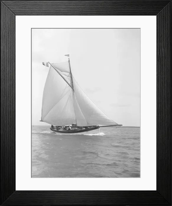 Framed Print : The cutter Nereid sailing close-hauled, 1912. Creator: Kirk & Sons of Cowes Framed Print : The cutter Nereid sailing close-hauled, 1912. Creator: Kirk & Sons of Cowes