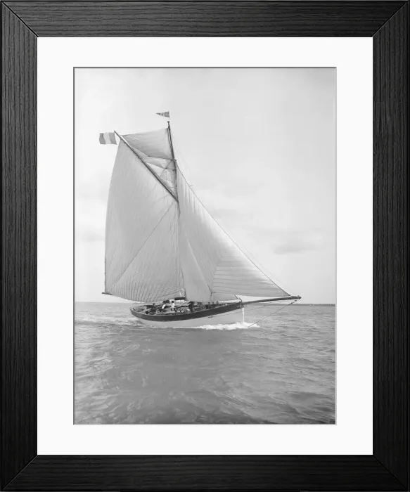 Framed Print : The cutter Nereid sailing close-hauled, 1912. Creator: Kirk & Sons of Cowes Framed Print : The cutter Nereid sailing close-hauled, 1912. Creator: Kirk & Sons of Cowes