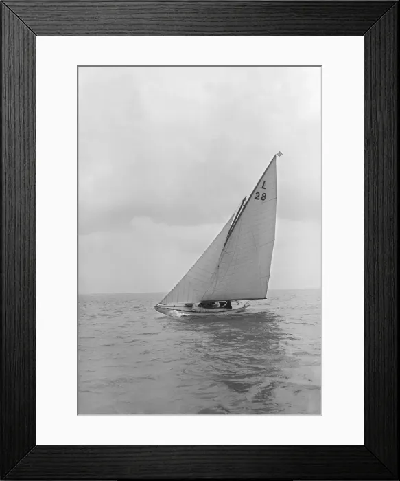 Framed Print : The 6 Metre Amethyst sails close-hauled, 1913. Creator: Kirk & Sons of Cowes Framed Print : The 6 Metre Amethyst sails close-hauled, 1913. Creator: Kirk & Sons of Cowes