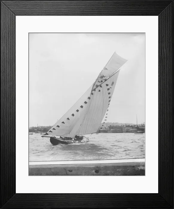 Framed Print : The cutter Mazurka sailing close-hauled. Creator: Kirk & Sons of Cowes Framed Print : The cutter Mazurka sailing close-hauled. Creator: Kirk & Sons of Cowes