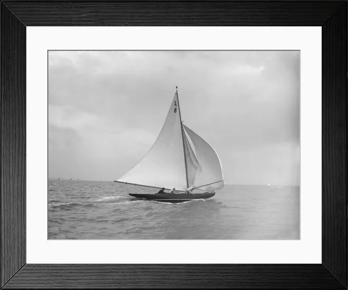 Framed Print : Scotia IV running downwind with spinnaker, 1913. Creator: Kirk & Sons of Cowes Framed Print : Scotia IV running downwind with spinnaker, 1913. Creator: Kirk & Sons of Cowes