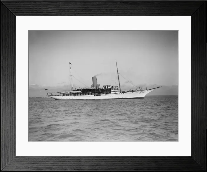 Framed Print : The steam yacht Marynthea, 1911. Creator: Kirk & Sons of Cowes