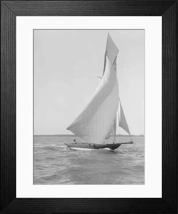 Framed Print : The 8 Metre Termagent (H9) sailing downwind in fine weather, 1911 Framed Print : The 8 Metre Termagent (H9) sailing downwind in fine weather, 1911