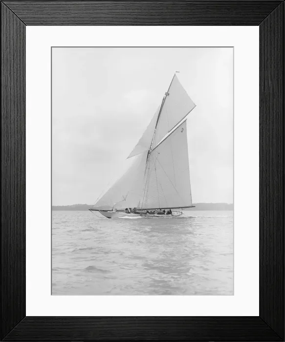 Framed Print : The 40-rater cutter Carina sailing close-hauled, 1913. Creator: Kirk & Sons of Cowes Framed Print : The 40-rater cutter Carina sailing close-hauled, 1913. Creator: Kirk & Sons of Cowes