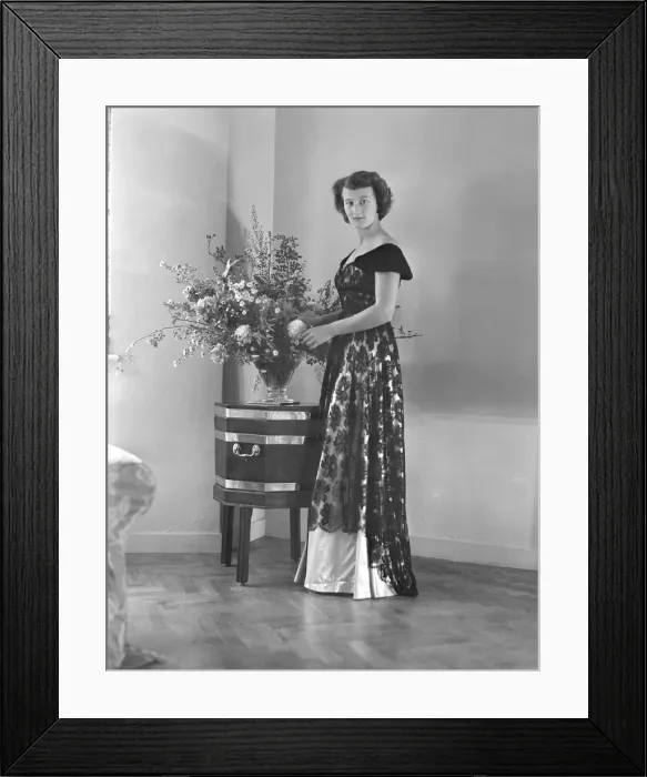 Framed Print : Portrait of woman in evening dress, (Isle of Wight?), c1935. Creator: Kirk & Sons of Cowes Framed Print : Portrait of woman in evening dress, (Isle of Wight?), c1935. Creator: Kirk & Sons of Cowes