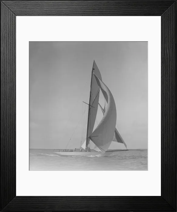 Framed Print : The 15 Metre Hispania running downwind, 1911. Creator: Kirk & Sons of Cowes Framed Print : The 15 Metre Hispania running downwind, 1911. Creator: Kirk & Sons of Cowes