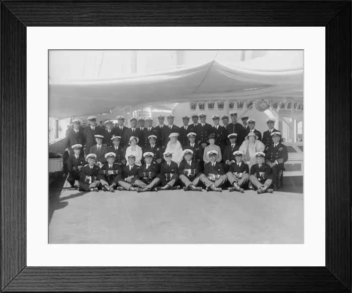 Framed Print : King George V and Queen Mary on board HMY Victoria and Albert, 1933. Creator Framed Print : King George V and Queen Mary on board HMY Victoria and Albert, 1933. Creator