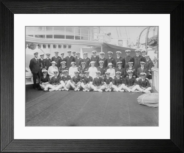 Framed Print : King George V and Queen Mary on board HMY Victoria and Albert, 1935. Creator Framed Print : King George V and Queen Mary on board HMY Victoria and Albert, 1935. Creator