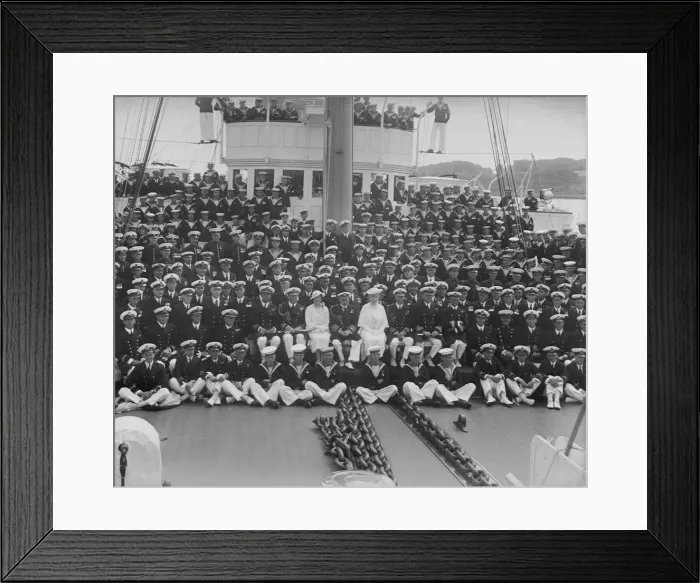 Framed Print : King George V and Queen Mary on board HMY Victoria and Albert, 1935. Creator Framed Print : King George V and Queen Mary on board HMY Victoria and Albert, 1935. Creator