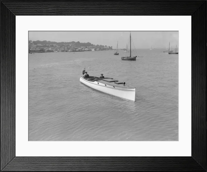 Framed Print : Wolseley launch, 1914. Creator: Kirk & Sons of Cowes Framed Print : Wolseley launch, 1914. Creator: Kirk & Sons of Cowes