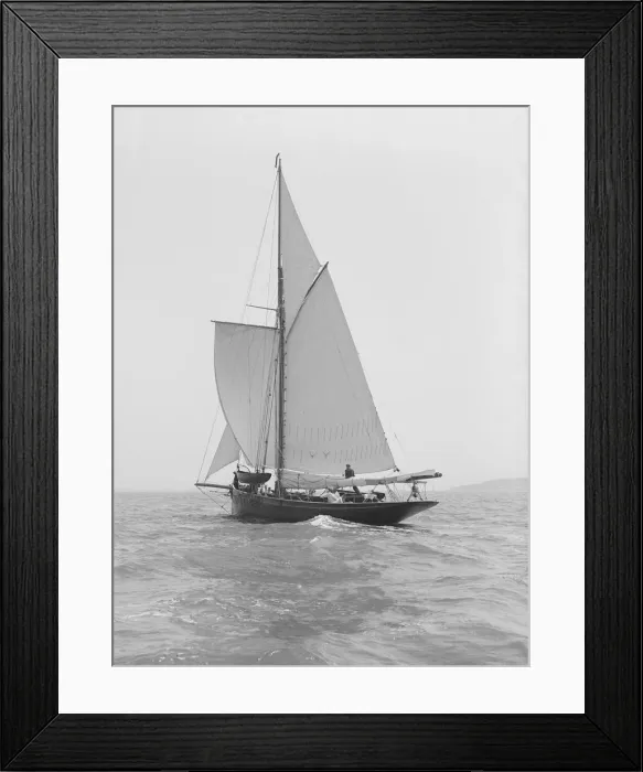 Framed Print : The cutter Monara under sail, 1914. Creator: Kirk & Sons of Cowes Framed Print : The cutter Monara under sail, 1914. Creator: Kirk & Sons of Cowes