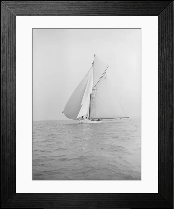 Framed Print : The 40-rater cutter Carina sailing with spinnaker, 1913. Creator: Kirk & Sons of Cowes Framed Print : The 40-rater cutter Carina sailing with spinnaker, 1913. Creator: Kirk & Sons of Cowes