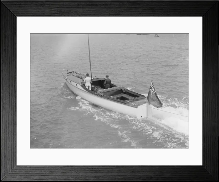 Framed Print : The cabin cruiser Minnehaha, 1914. Creator: Kirk & Sons of Cowes Framed Print : The cabin cruiser Minnehaha, 1914. Creator: Kirk & Sons of Cowes