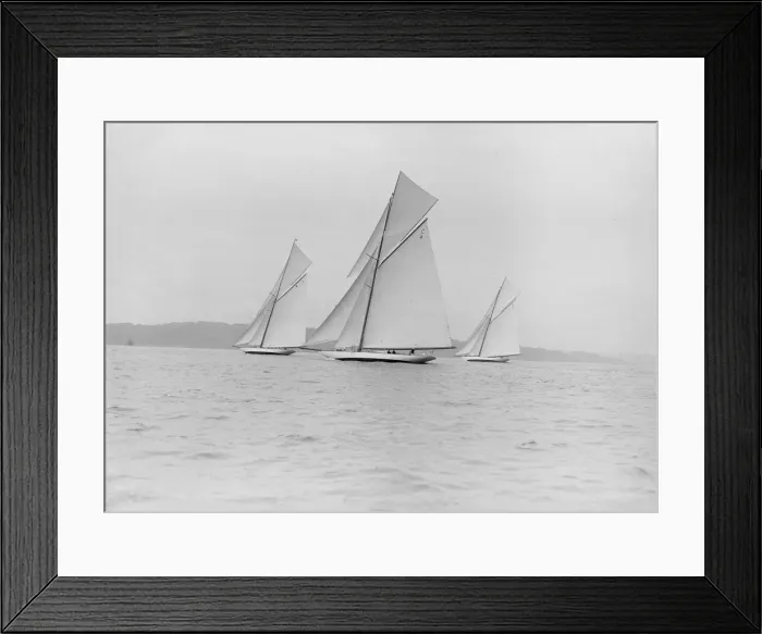 Framed Print : Three 19 Metres yachts racing, 1913. Creator: Kirk & Sons of Cowes Framed Print : Three 19 Metres yachts racing, 1913. Creator: Kirk & Sons of Cowes