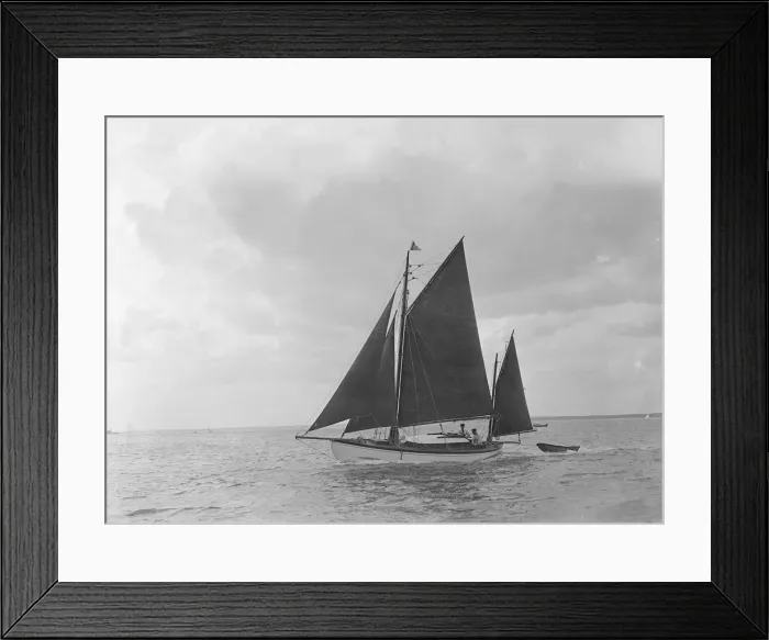 Framed Print : The 6 ton ketch Shona under sail, 1921. Creator: Kirk & Sons of Cowes Framed Print : The 6 ton ketch Shona under sail, 1921. Creator: Kirk & Sons of Cowes