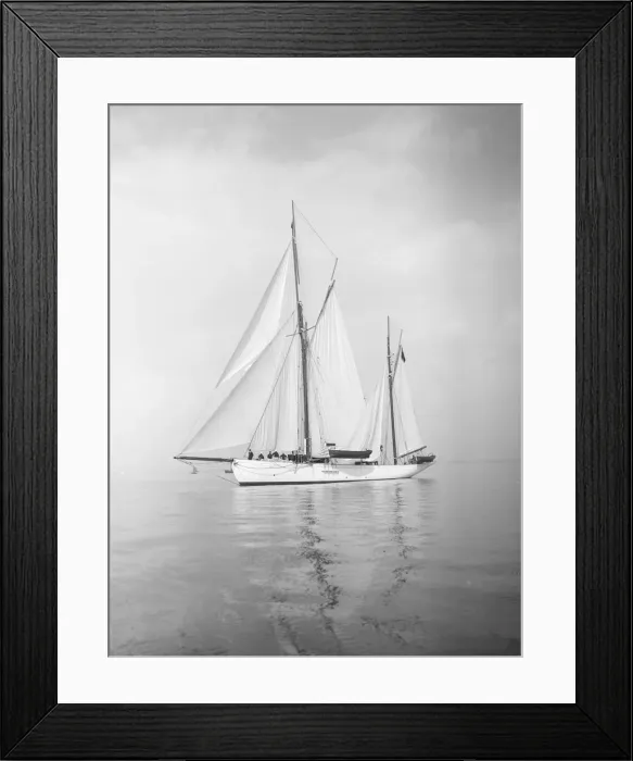 Framed Print : The 134 ton ketch Lavengro under sail, 1911. Creator: Kirk & Sons of Cowes Framed Print : The 134 ton ketch Lavengro under sail, 1911. Creator: Kirk & Sons of Cowes