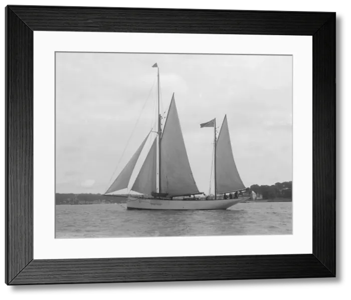 Framed Print : The 167 ton ketch Anemone under sail, 1922. Creator: Kirk & Sons of Cowes Framed Print : The 167 ton ketch Anemone under sail, 1922. Creator: Kirk & Sons of Cowes