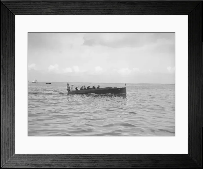Framed Print : F M Singers motor launch under way, 1911. Creator: Kirk & Sons of Cowes Framed Print : F M Singers motor launch under way, 1911. Creator: Kirk & Sons of Cowes